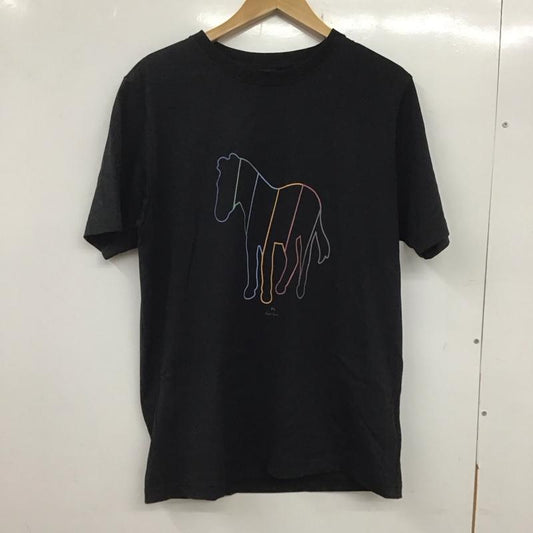 ポールスミス Paul Smith Tシャツ 半袖 半袖カットソー プリントTシャツ クルーネックカットソー L プリント 黒 / ブラック /  メンズ USED 古着 中古 10135747