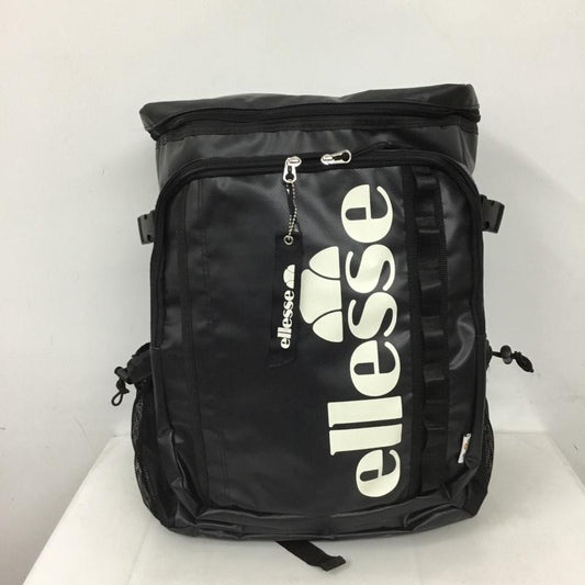 エレッセ ellesse リュックサック、デイパック リュックサック、デイバッグ EB7008 撥水バックパック BOX型 タグ付き FREE ロゴ、文字 黒 / ブラック /  メンズ USED 古着 中古 10128387