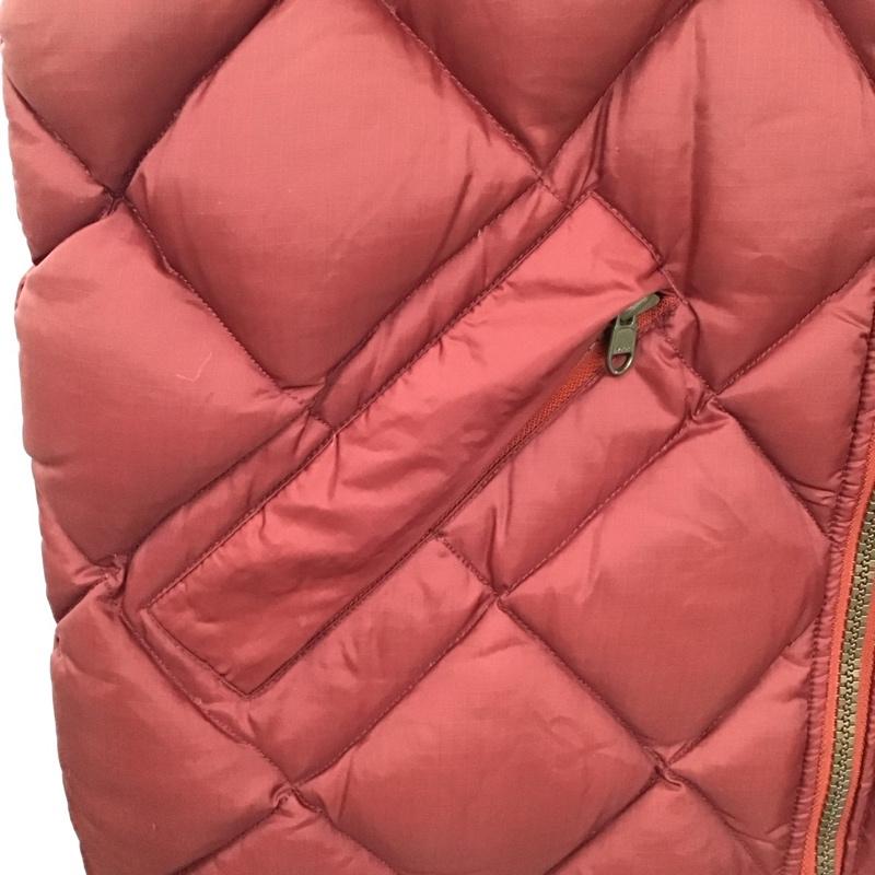 トミーヒルフィガー TOMMY HILFIGER ベスト ベスト ジップアップベスト ノースリーブ ダウンベスト 90s M 無地 えんじ / ワインレッド /  メンズ USED 古着 中古 10129233