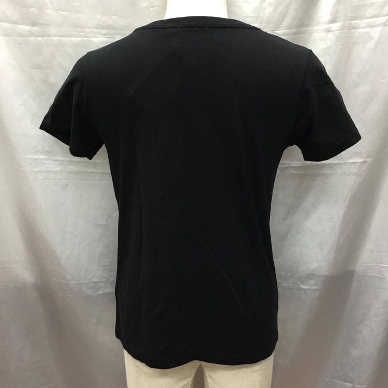 ニコアンドベーシック niko and... BASIC Tシャツ 半袖 半袖カットソー プリントTシャツ Vネックカットソー M 無地 黒 / ブラック /  メンズ USED 古着 中古 10114357