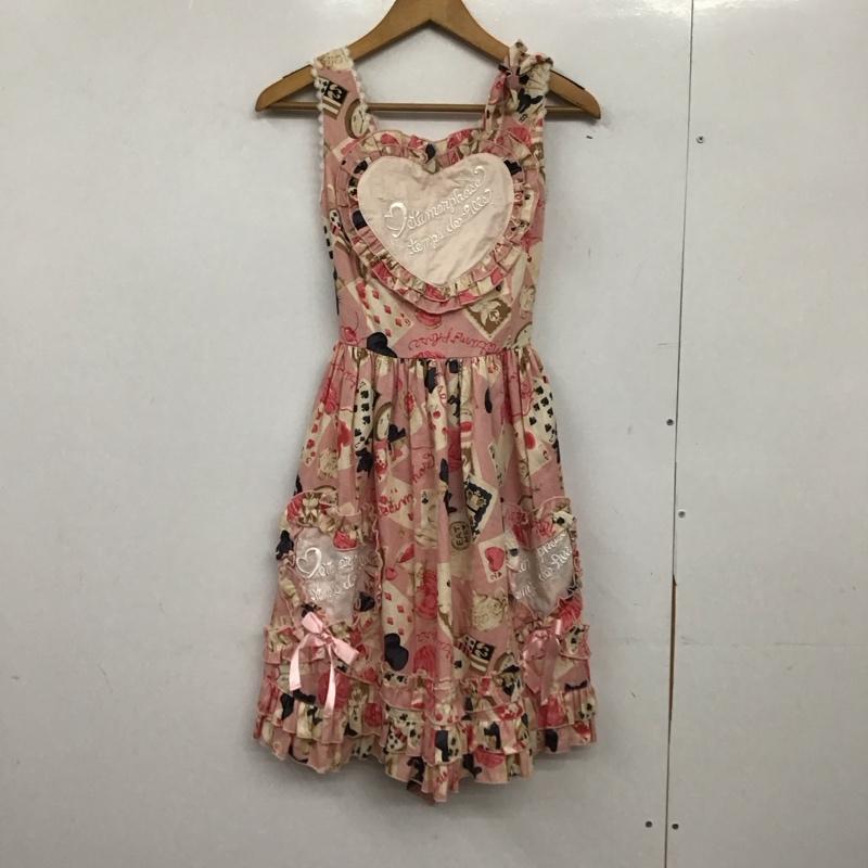 メタモルフォーゼ Metamorphose ワンピース ひざ丈スカート 総柄 桃 / ピンク /  レディース USED 古着 中古 10150650