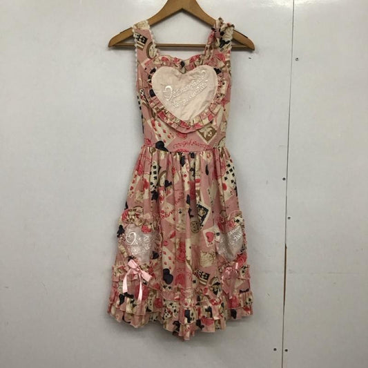 メタモルフォーゼ Metamorphose ワンピース ひざ丈スカート 総柄 桃 / ピンク /  レディース USED 古着 中古 10150650