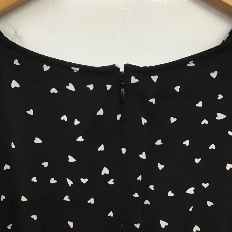 スピック＆スパン Spick & Span ワンピース ロングスカート 長袖ロングワンピース フレアスカート 総柄 38 プリント 黒 / ブラック /  レディース USED 古着 中古 10147901