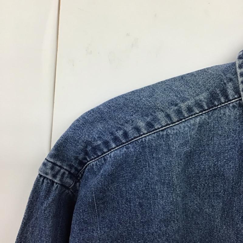 ラルフローレン RALPHLAUREN シャツ、ブラウス 長袖 長袖シャツ デニムシャツ カラーシャツ S ロゴ、文字 インディゴ / インディゴ /  メンズ USED 古着 中古 10130640