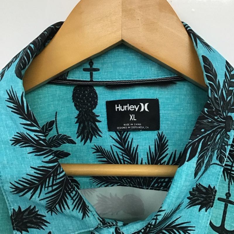 ハーレー Hurley シャツ、ブラウス 半袖 半袖シャツ プリントシャツ ポケットシャツ XL プリント 青 / ブルー /  メンズ USED 古着 中古 10132193