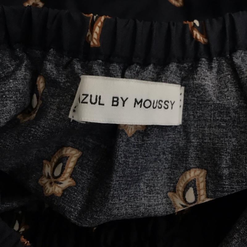 アズールバイマウジー AZUL BY MOUSSY ワンピース ひざ丈スカート 250ASS33-J067 オフショルダー 半袖 S 総柄 赤 / レッド / X 紺 / ネイビー /  レディース USED 古着 中古 10115305