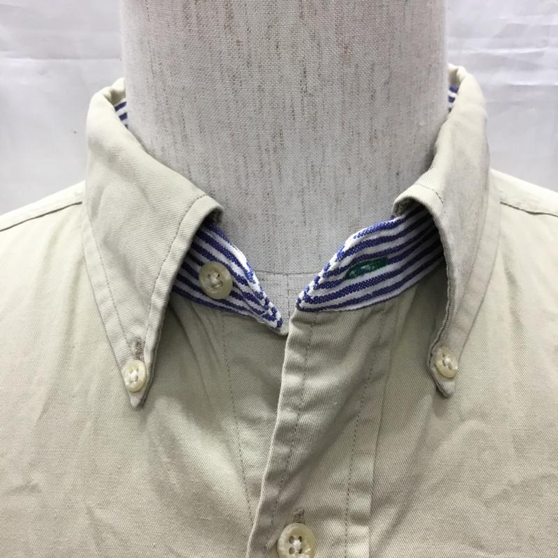 トミーヒルフィガー TOMMY HILFIGER シャツ、ブラウス 長袖 長袖シャツ カラーシャツ ポケットシャツ 長袖カットソー L ロゴ、文字 ベージュ / ベージュ /  メンズ USED 古着 中古 10115765