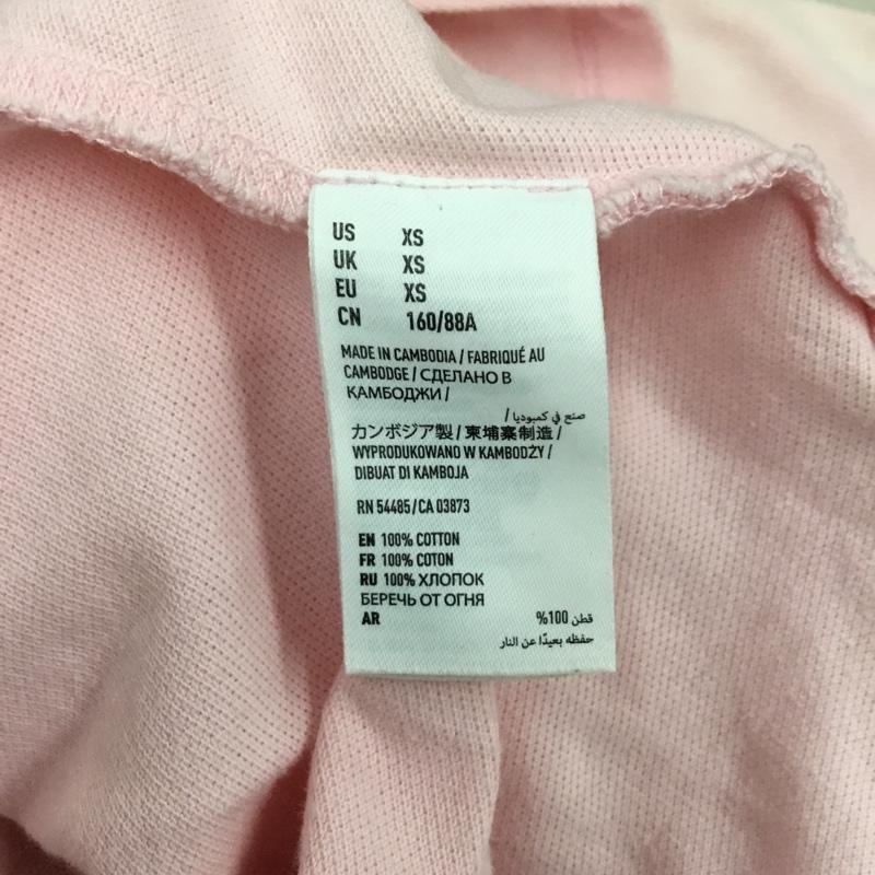 アメリカンイーグル AMERICANEAGLE ポロシャツ 半袖 半袖ポロシャツ カラーシャツ 半袖カットソー XS ロゴ、文字 桃 / ピンク /  メンズ USED 古着 中古 10109299