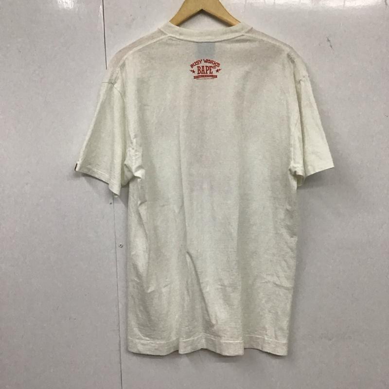 アベイシングエイプ A BATHING APE Tシャツ 半袖 L プリント 白 / ホワイト /  メンズ USED 古着 中古 10134908