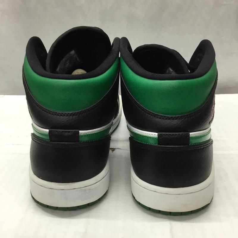 ナイキ NIKE スニーカー スニーカー 554724-067 AIR JORDAN 1 MID 27.5cm 箱有 27.5cm ワンポイント 白 / ホワイト / X 黒 / ブラック / X 緑 / グリーン /  メンズ USED 古着 中古 10119649