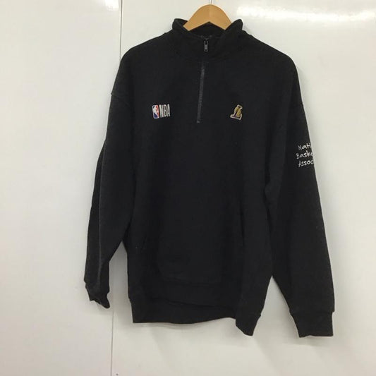エヌビーエー NBA トレーナー 長袖 fr-nba-23aw-209 長袖スウェット ジップアップカラー M ロゴ、文字 黒 / ブラック /  メンズ USED 古着 中古 10131460