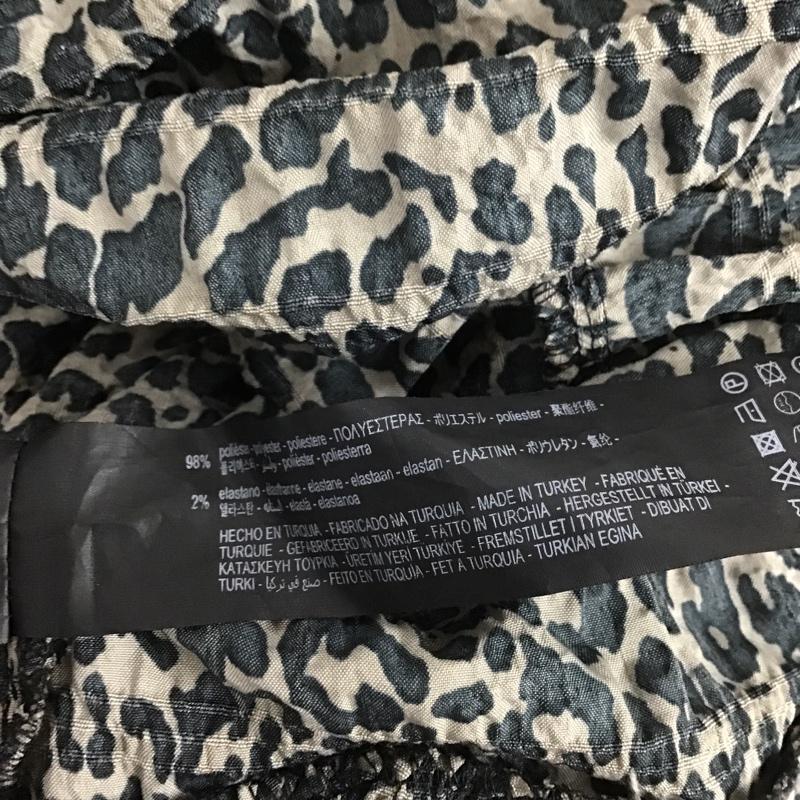 ザラ ZARA ワンピース ひざ丈スカート 5216 048 806 ティアードワンピース S ヒョウ柄・レオパード柄 黒 / ブラック / X ベージュ / ベージュ /  レディース USED 古着 中古 10107158