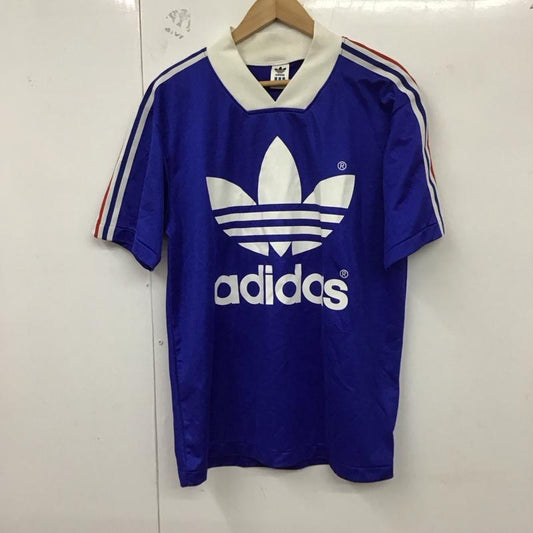 アディダス adidas Tシャツ 半袖 プリント X ロゴ、文字 青 / ブルー /  メンズ USED 古着 中古 10128481