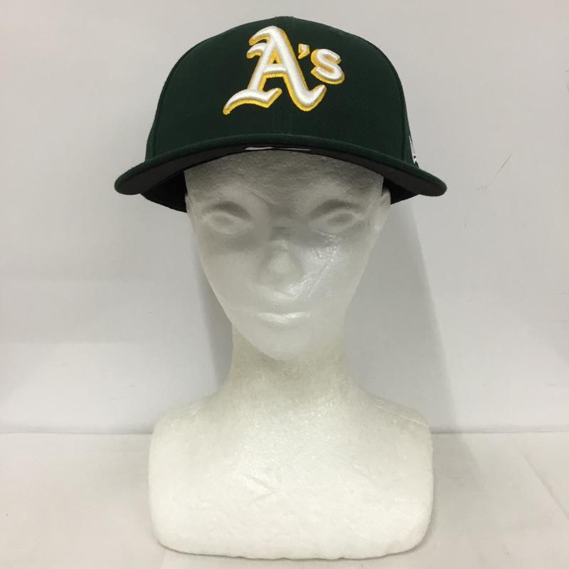 ニューエラ NEW ERA 帽子 キャップ OAKLAND ATHLETICS 59FIFTY 57.7cm ロゴ、文字 緑 / グリーン /  メンズ USED 古着 中古 10125180