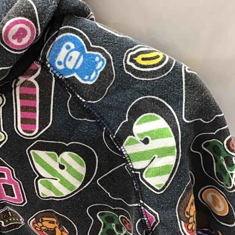 ベイプキッズ BAPEKIDS パーカー 長袖 長袖パーカー フード付き長袖カットソー スウェット カジュアルカットソー 120cm プリント マルチカラー / マルチカラー /  ボーイズ USED 古着 中古 10111667