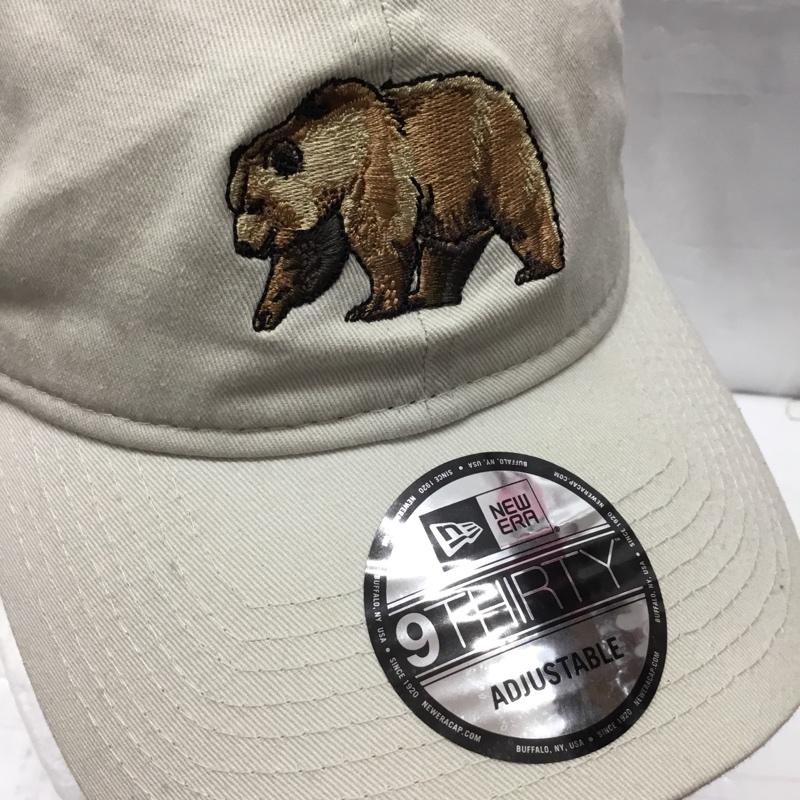 ニューエラ NEW ERA 帽子 キャップ ベースボールキャップ 9THIRTY 熊 刺繍 ベージュ / ベージュ /  レディース USED 古着 中古 10106684