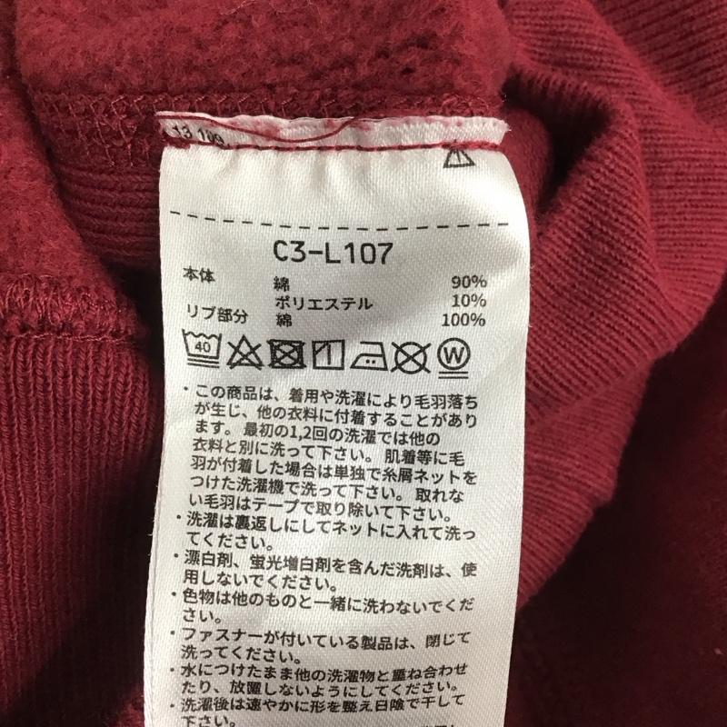 チャンピオン Champion パーカー 長袖 C3-L107 リバースウィーブスウェットパーカー 長袖パーカー スウェット L ロゴ、文字 えんじ / ワインレッド /  メンズ USED 古着 中古 10124086
