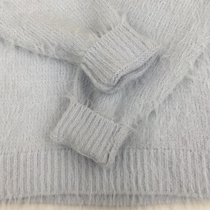 イング INGNI ニット、セーター 長袖 174-942051-01 M 無地 水色 / ライトブルー /  レディース USED 古着 中古 10142219