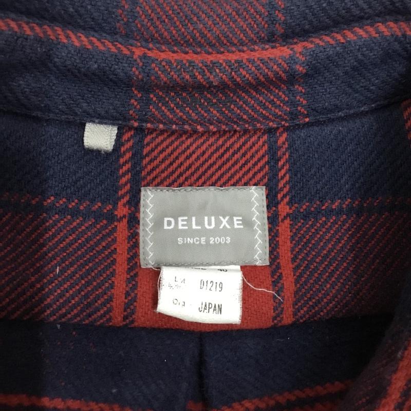 デラックス DELUXE シャツ、ブラウス 長袖 長袖シャツ カラーシャツ ポケットシャツ 長袖カットソー チェックシャツ L チェック マルチカラー / マルチカラー /  メンズ USED 古着 中古 10117541