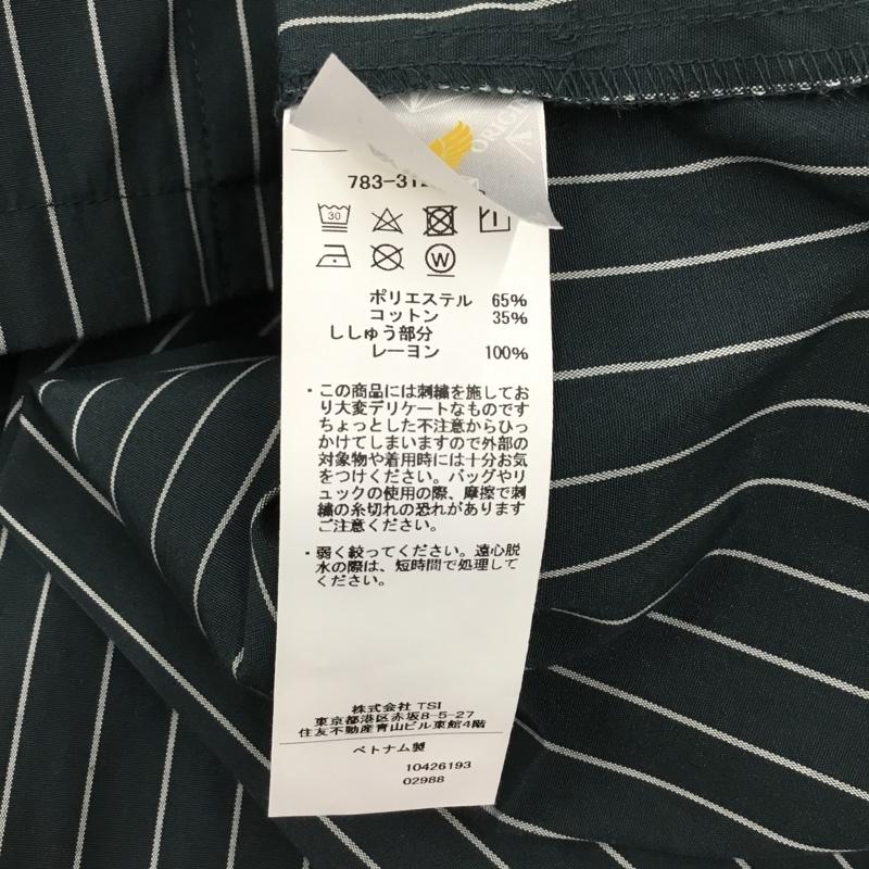 アヴィレックス AVIREX シャツ、ブラウス 半袖 半袖シャツ カラーシャツ 半袖カットソー ストライプシャツ XL ストライプ 緑 / グリーン /  メンズ USED 古着 中古 10120464