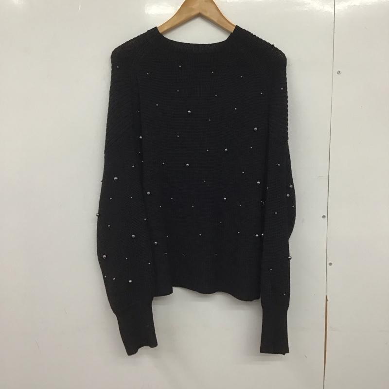 ジーナシス JEANASIS ニット、セーター 長袖 js064453mc 長袖ニット 装飾ビーズ FREE  黒 / ブラック /  レディース USED 古着 中古 10147033
