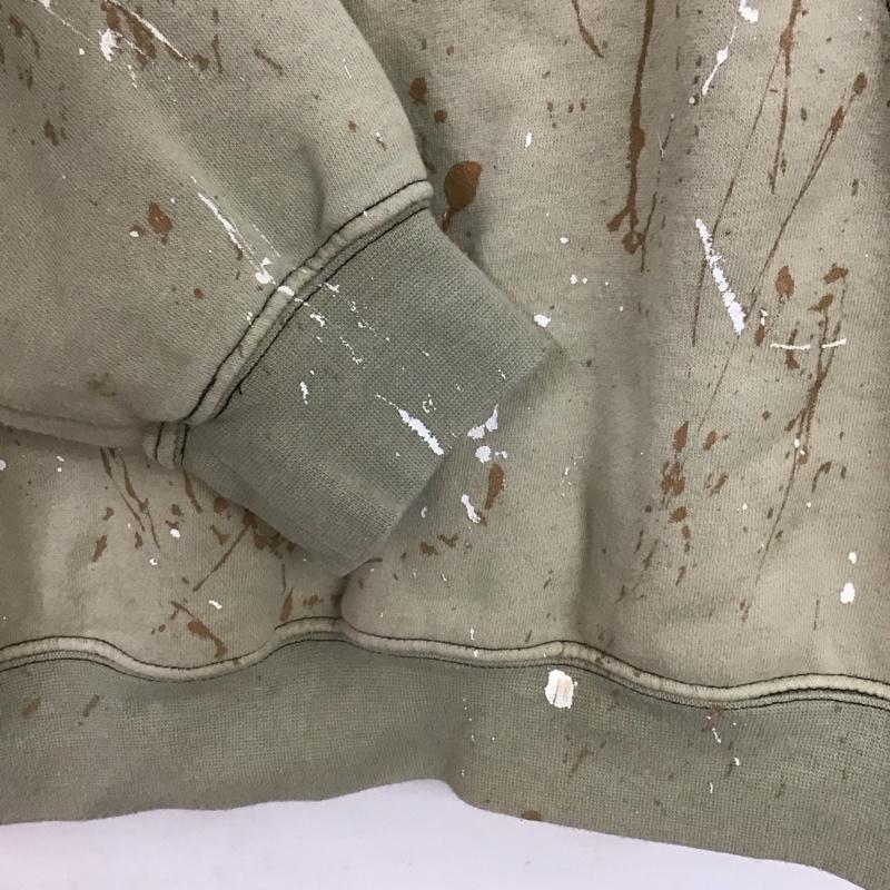 古着 USED パーカー 長袖 長袖パーカー プルオーバーパーカー スウェット 古着 M ロゴ、文字 X ダメージ加工 ベージュ / ベージュ /  メンズ USED 古着 中古 10147975