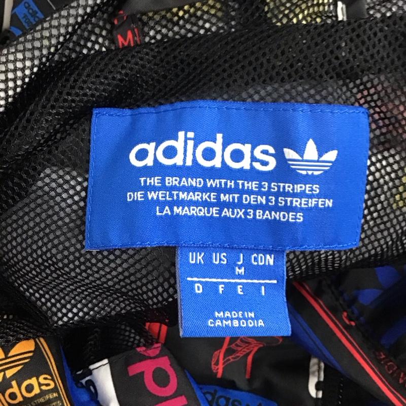 アディダスオリジナルス adidas originals パーカー 長袖 az1173 グラフィックマルチウィンドブレーカー ジップアップアップパーカー M プリント マルチカラー / マルチカラー /  メンズ USED 古着 中古 10123620