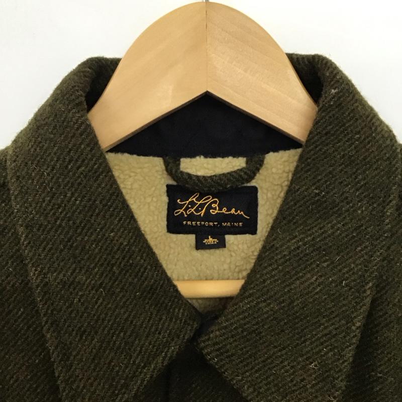 エルエルビーン L.L.Bean ジャケット、上着 ジャケット、ブレザー カラージャケット アウター 裏地ボア L ロゴ、文字 カーキ / カーキ /  メンズ USED 古着 中古 10136226