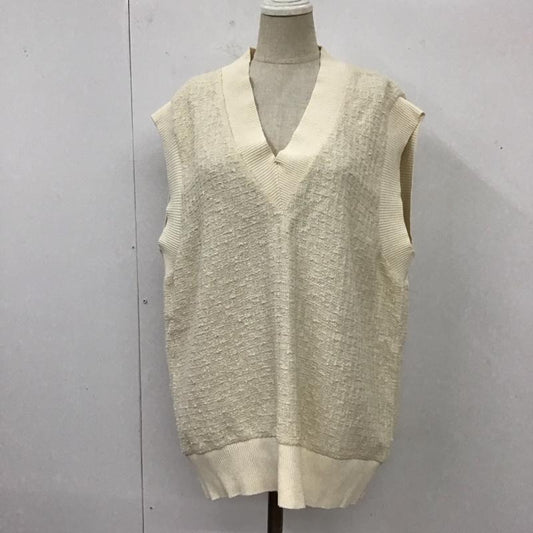 ザラ ZARA ベスト ベスト 7563 042 712 Vネック M 無地 アイボリー / アイボリー /  レディース USED 古着 中古 10117684