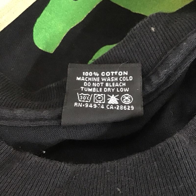 ステューシー STUSSY Tシャツ 半袖 半袖カットソー プリントTシャツ クルーネックカットソー M プリント 黒 / ブラック /  メンズ USED 古着 中古 10128661