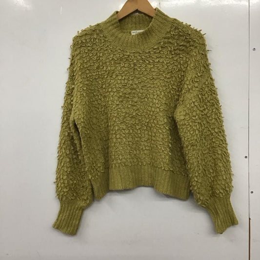 アースミュージックアンドエコロジー earth music&ecology ニット、セーター 長袖 FREE 無地 黄 / イエロー /  レディース USED 古着 中古 10134602