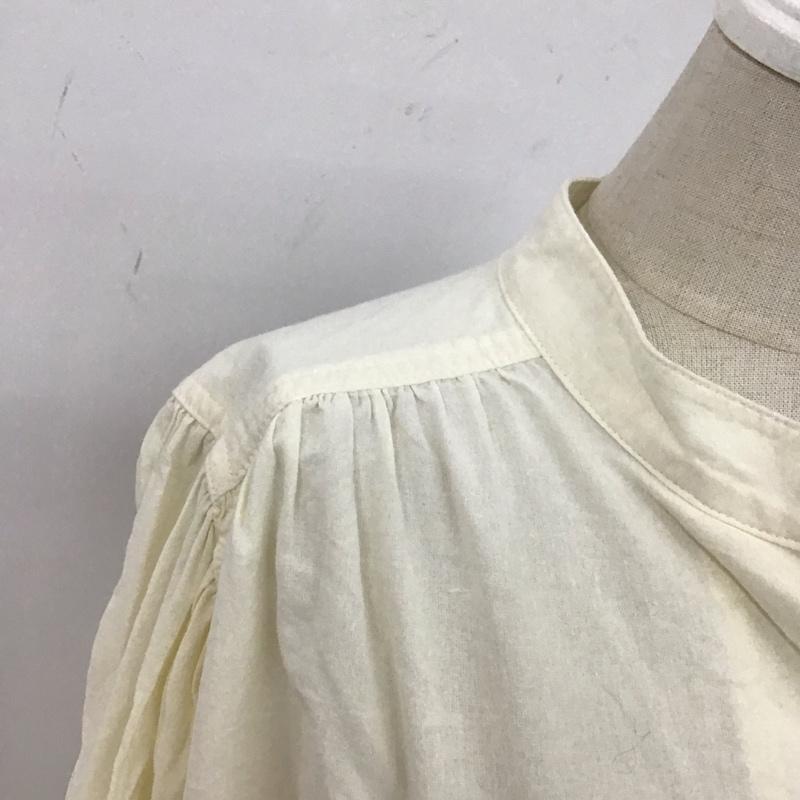 マウジー MOUSSY ワンピース ひざ丈スカート 010FSS30-2380 VOLUMESLEEVEロンパース 長袖シャツワンピース ノーカラーシャツワンピース 1 無地 オフホワイト / オフホワイト /  レディース USED 古着 中古 10106618