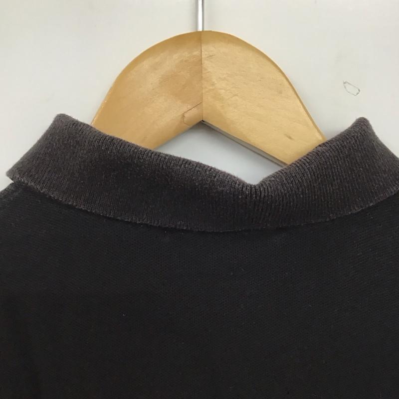 イヴサンローラン Yves Saint Laurent カットソー 長袖 長袖ポロシャツ 長袖カットソー カラーシャツ M ロゴ、文字 黒 / ブラック /  メンズ USED 古着 中古 10144967