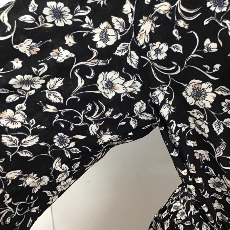 グリーンレーベルリラクシング green label relaxing ワンピース ロングスカート 3626-199-1859 KF P ナシジFLW PRT 前開き 花柄 黒 / ブラック /  レディース USED 古着 中古 10108339