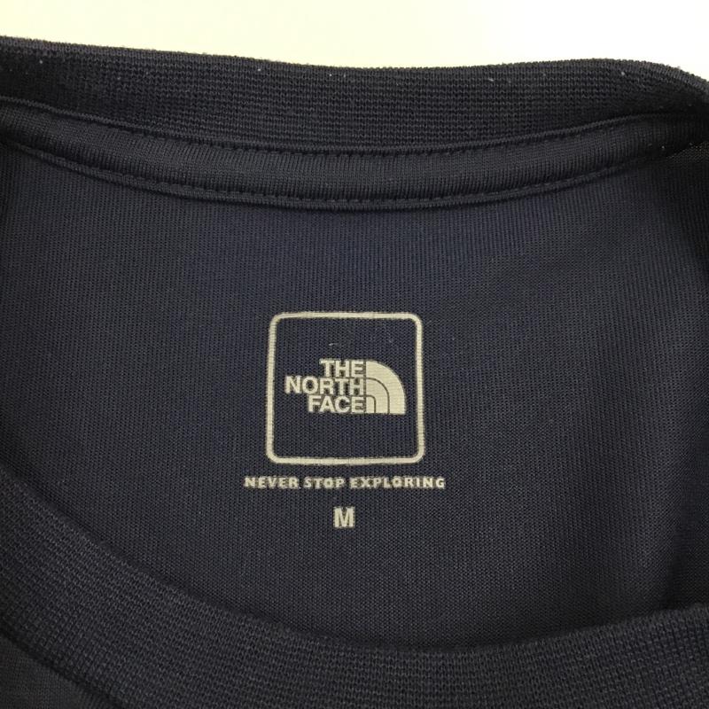 ザノースフェイス THE NORTH FACE Tシャツ 半袖 NT31931Z 胸ポケット M ロゴ、文字 紺 / ネイビー /  メンズ USED 古着 中古 10111351