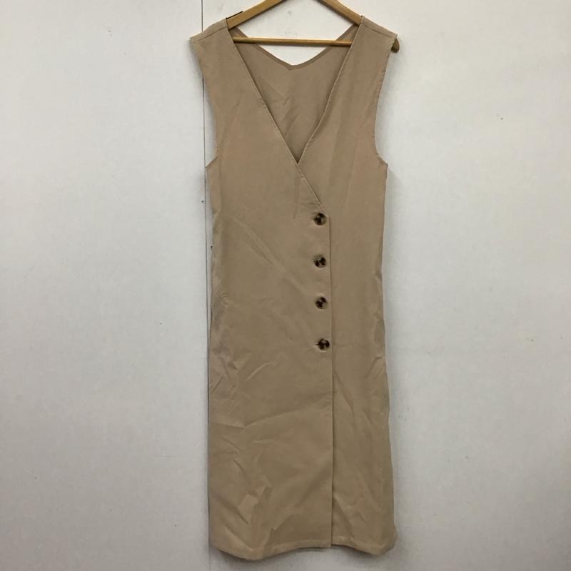 グレイル GRL ワンピース ロングスカート kz60 ロングジレワンピース M 無地 ベージュ / ベージュ /  レディース USED 古着 中古 10119250
