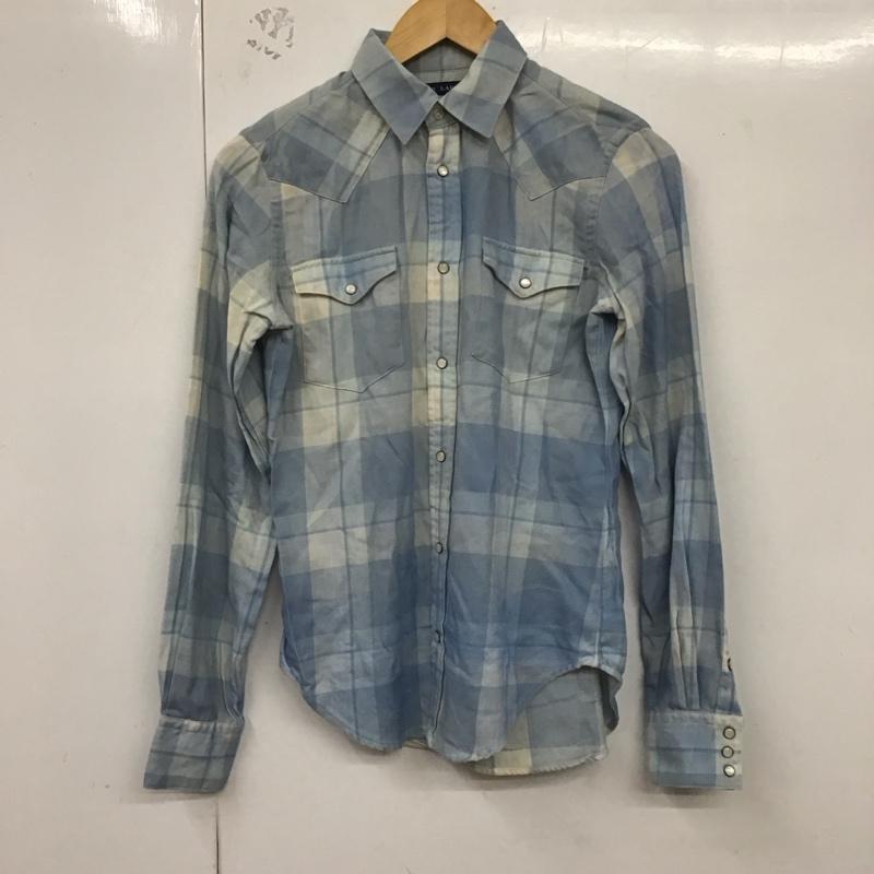 ラルフローレン RALPHLAUREN シャツ、ブラウス 長袖 長袖シャツ チェックシャツ カラーシャツ S チェック 水色 / ライトブルー /  ボーイズ USED 古着 中古 10128766