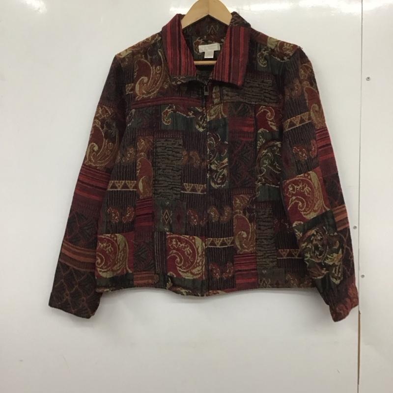 古着 USED ジャケット、上着 ジャケット、ブレザー ジップアップジャケット アウター 古着 XL 総柄 マルチカラー / マルチカラー /  メンズ USED 古着 中古 10137072