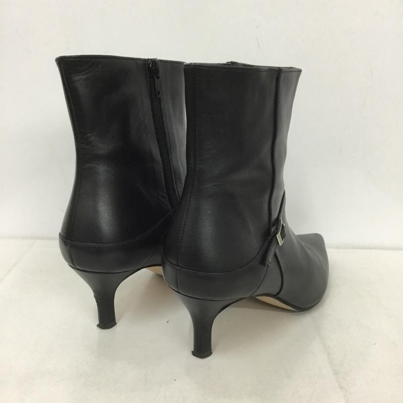 古着 USED ブーツ ショートブーツ ベルトショートブーツ ポインテッドトゥ 38 無地 黒 / ブラック /  レディース USED 古着 中古 10142832