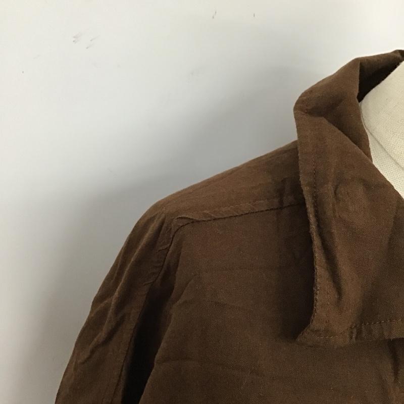 ローリーズファーム LOWRYS FARM シャツ、ブラウス 長袖 FREE 無地 茶 / ブラウン /  レディース USED 古着 中古 10105876
