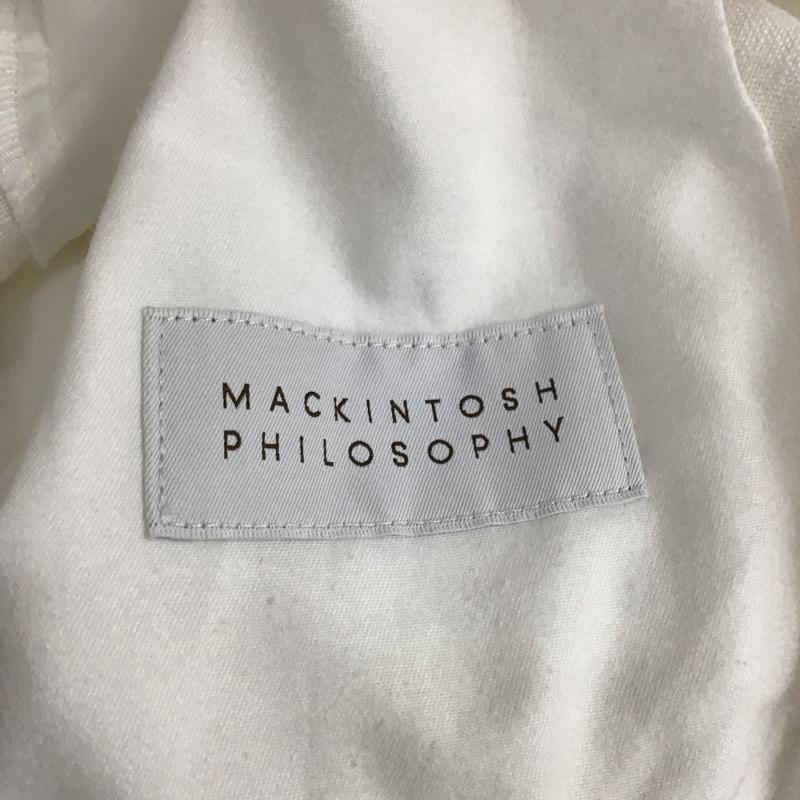 マッキントッシュフィロソフィー MACKINTOSH PHILOSOPH パンツ ワークパンツ、ペインターパンツ カジュアルパンツ ワークパンツ ワイドパンツ 38 無地 白 / ホワイト /  レディース USED 古着 中古 10114675