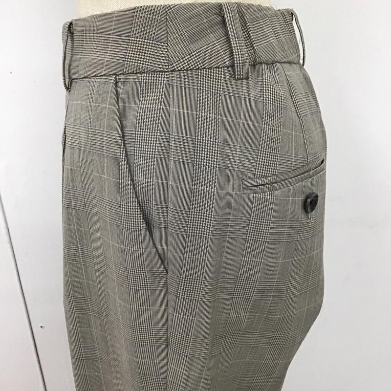 グリーンレーベルリラクシング green label relaxing パンツ スラックス 3514-138-1647 カチリラ テーパードパンツ 34 チェック 灰 / グレー /  レディース USED 古着 中古 10109665