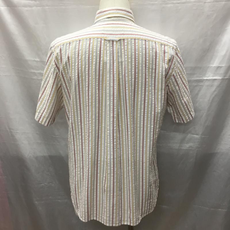 ニューヨーカー NEWYORKER シャツ、ブラウス 半袖 半袖シャツ カラーシャツ 半袖カットソー ストライプシャツ L ストライプ マルチカラー / マルチカラー /  メンズ USED 古着 中古 10115822