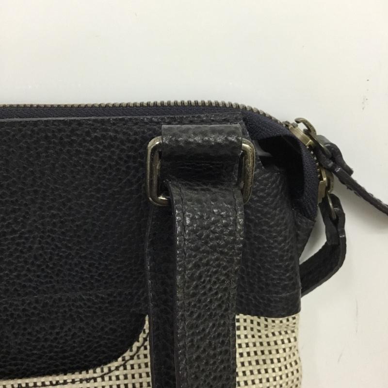 ゲンテン genten ショルダーバッグ ショルダーバッグ レザー ロゴ、文字 紺 / ネイビー /  レディース USED 古着 中古 10147728