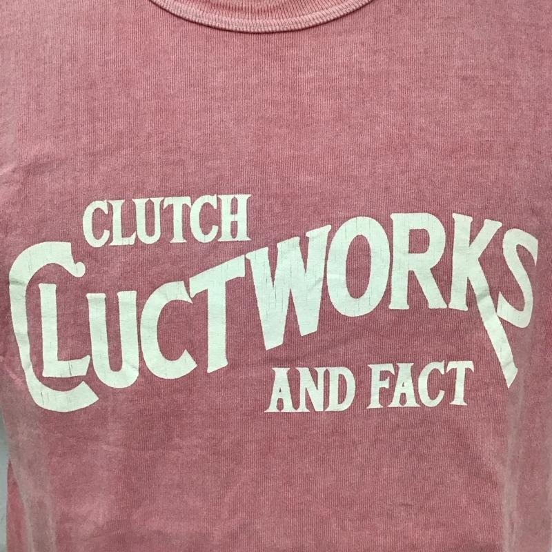 クラクト CLUCT Tシャツ 半袖 ロゴ、文字 X プリント 桃 / ピンク /  メンズ USED 古着 中古 10128349