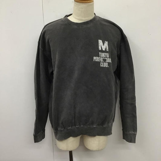 エム M トレーナー 長袖 長袖トレーナー スウェット クルーネック リブスウェットカットソー TPC コラボ XL プリント 灰 / グレー /  メンズ USED 古着 中古 10124666
