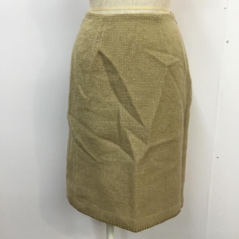 マカフィー MACPHEE スカート ひざ丈スカート 台形スカート 36 無地 ベージュ / ベージュ /  レディース USED 古着 中古 10042187