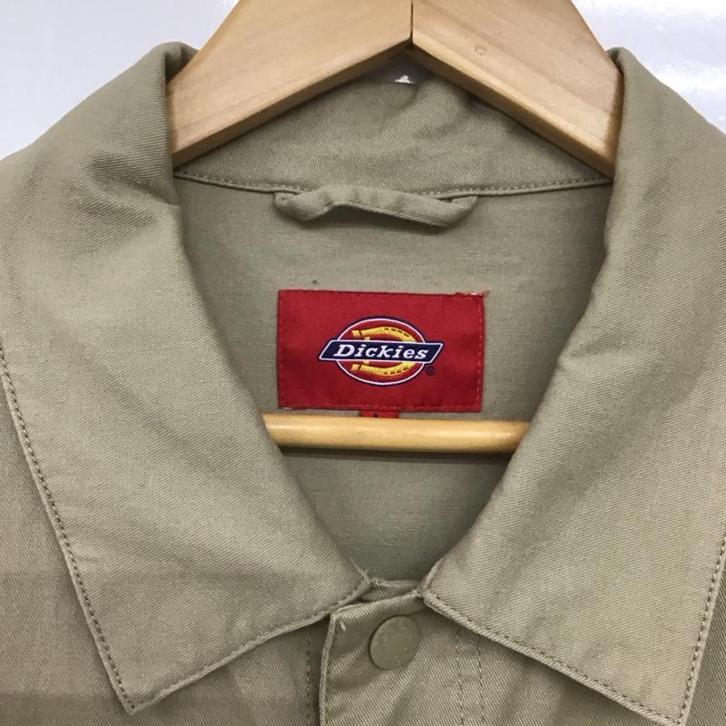 ディッキーズ Dickies シャツ、ブラウス 長袖 長袖ジャケット アウター 前ボタン カラージャケット L ロゴ、文字 ベージュ / ベージュ /  メンズ USED 古着 中古 10142958
