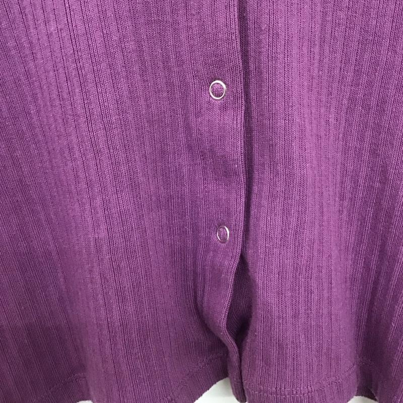 アースミュージックアンドエコロジー earth music&ecology カーディガン 長袖 M 無地 紫 / パープル /  レディース USED 古着 中古 10142790