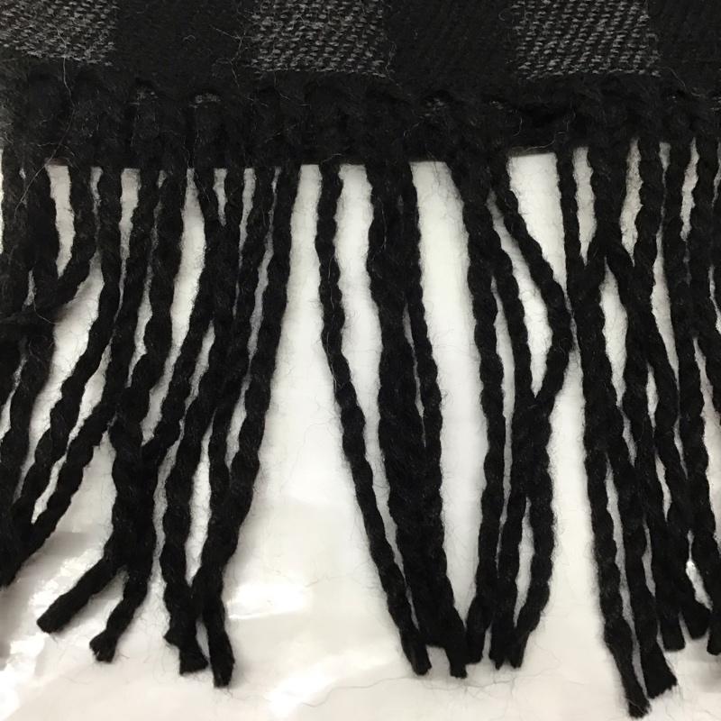 ビームス BEAMS マフラー マフラー チェック 黒 / ブラック / X 灰 / グレー /  メンズ USED 古着 中古 10108640